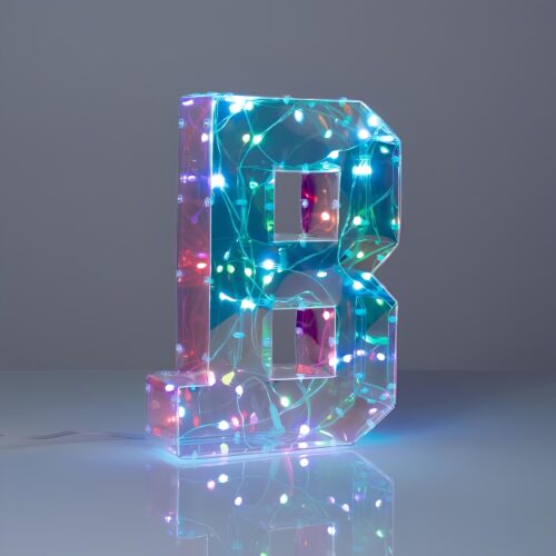 Lampada led lettera alfabeto B