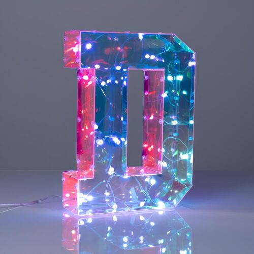 Lampada led lettera alfabeto D