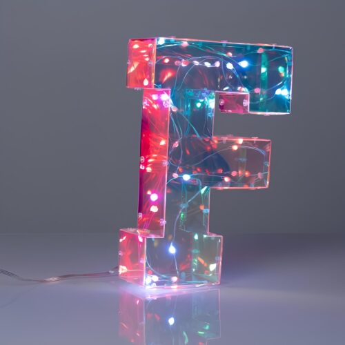 Lampada led lettera alfabeto F