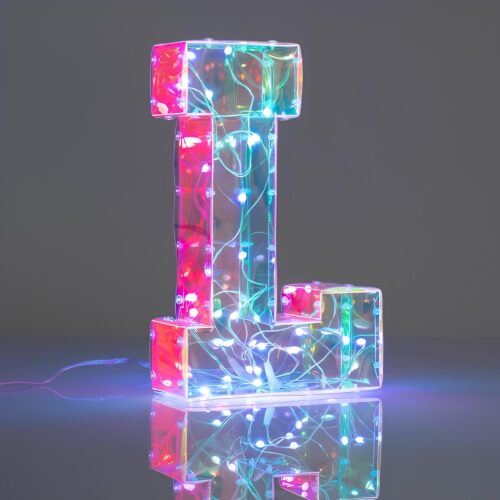 Lampada led lettera alfabeto L