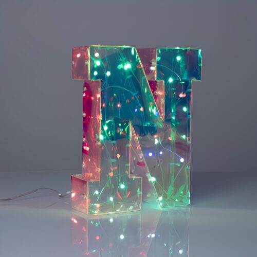 Lampada led lettera alfabeto N