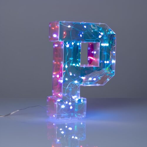 Lampada led lettera alfabeto P
