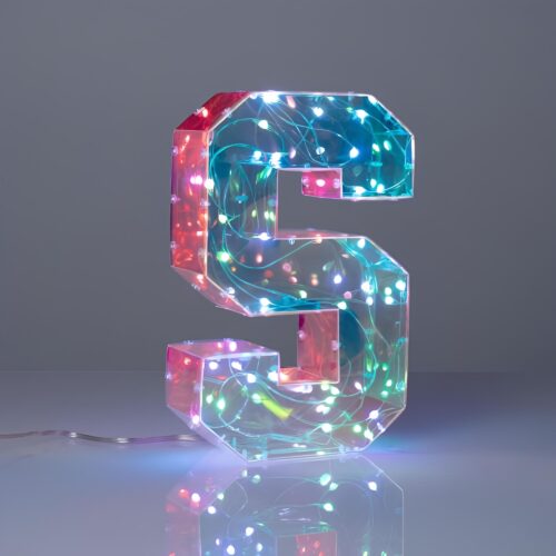Lampada led lettera alfabeto S