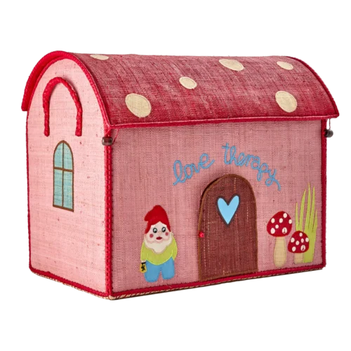 Cesta porta giochi grande con gnomo