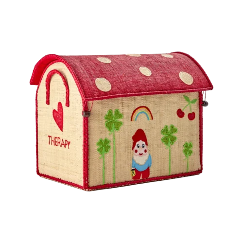 Cesta porta giochi con gnomo