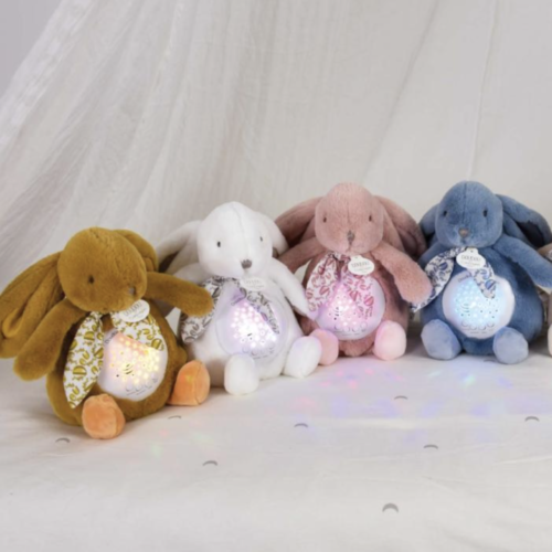 Coniglio Doudou luce proiettore stelle