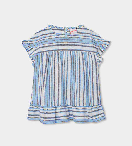 Blusa di lino a righe