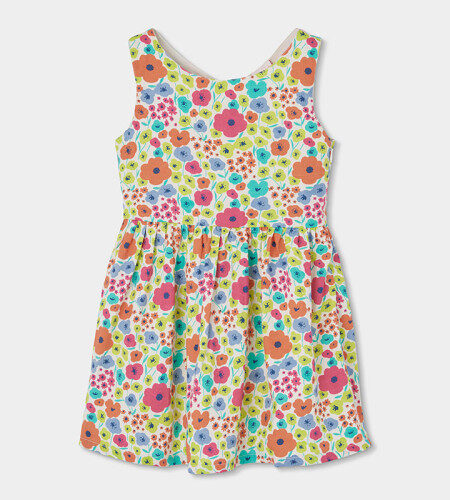 Vestito in satin a fiori